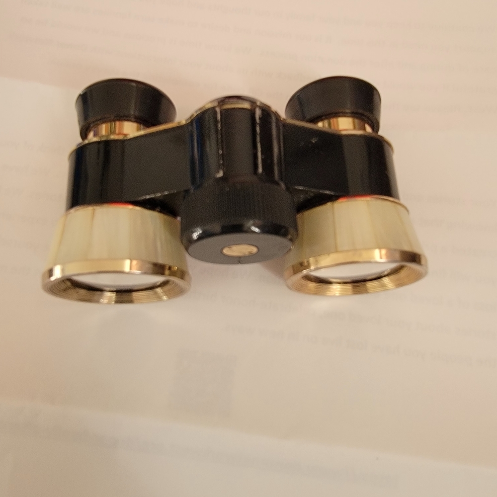 Elegant Black and Gold Binoculars